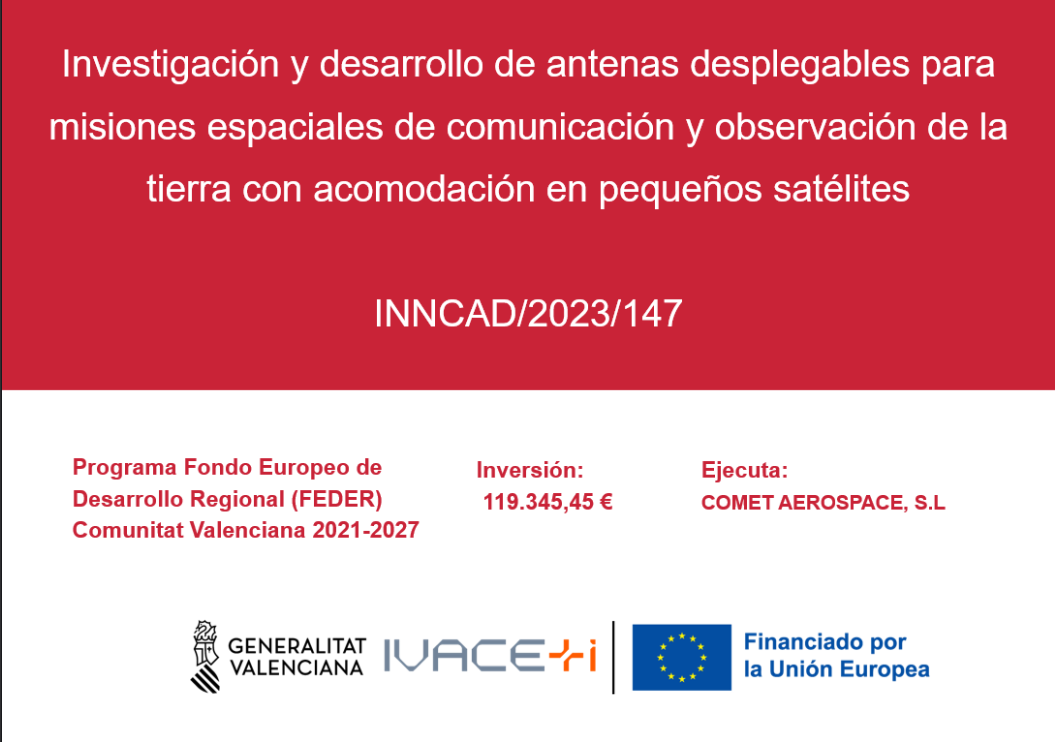 Proyecto de antenas desplegables financiado por AVI y FEDER